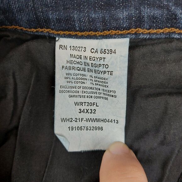 Wrangler Retro Relaxed Boot Cut Men 34x32 (Fit 34x31.5) Jeans Blue Classic Style - Picture 8 of 8